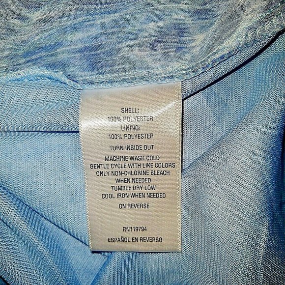 JM Collection Womens Top Size Small Tiered Embellished Lined Semi Sheer - Picture 5 of 6